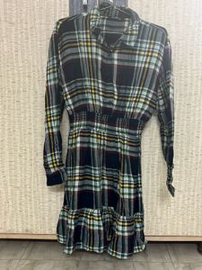 Plaid Long Sleeve Dress