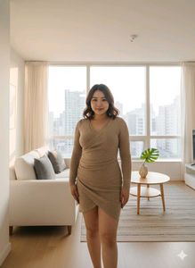 Elegant Ribbed Bodycon Dress