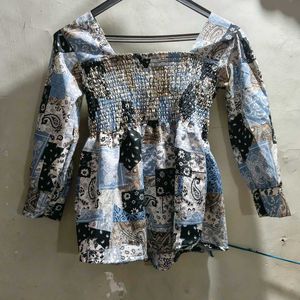 Patchwork Print Top