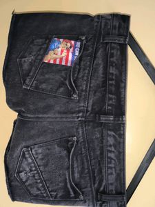 Denim Black Bum Shorts