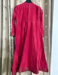 Celebrate in Style:FabIndia’s Elegant Pink A-line