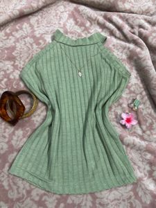 Sage Green Ribbed Top