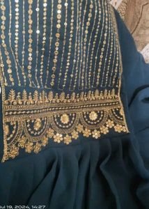 Elegant Blue Anarkali Kurta Set