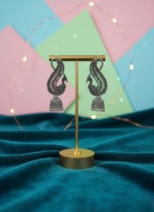 Peacock Jhumka Earrings