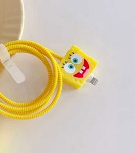 2 Cartoon Character Data Cable holder Mobile