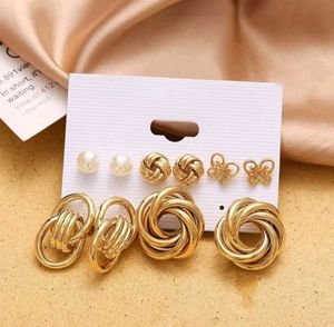 Gold Tone Earring Set