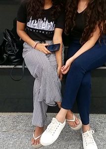Black & White Striped Pants