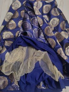 Navy Blue Long Ethnic Frick