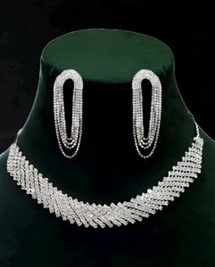 Sparkling Silver Necklace & Earring Set