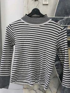 Striped Turtleneck Top