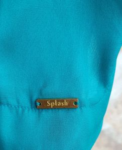 Splash Aqua Satin Top