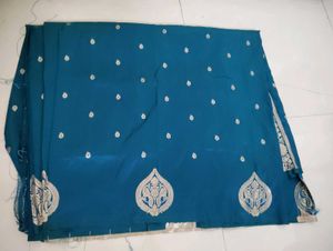 Elegant Teal Banarasi Silk Saree
