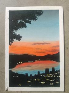 Sunset Scenary 🌇 Painting