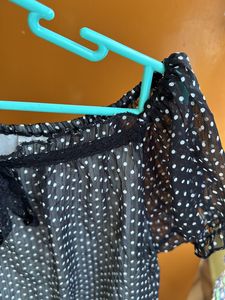 Polka Dot Chiffon Top