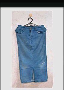 A Line Denim Skirt For Women
