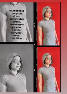 H&M Size XS Hooded Bodycon Dress