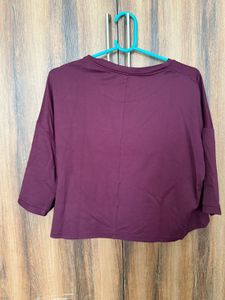 Maroon Graphic Print Tee