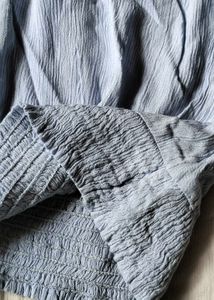 Button down shirt scrunch Top