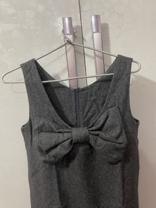 new Gray Bow Dress