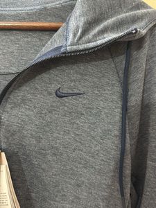 Nike Blue Zip-Up Hoodie With Zipper Pockets