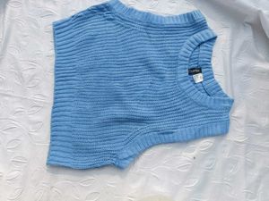 H&amp;M Blue Knitted Vest