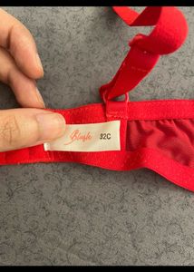 Red Lacey Bra