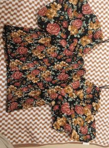 Floral Print Crop Top