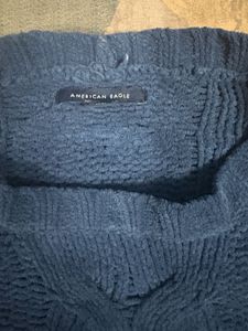 Blue Cable Knit Sweater