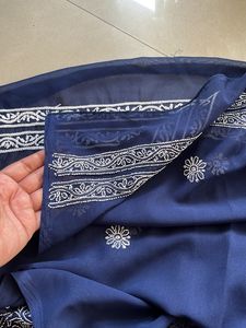 Navy Blue Chikankari Suit Set