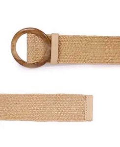 Woven Black &amp; Beige Belt with Buckle (Combo)