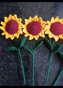 Crochet Sunflower Bouquet