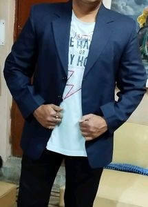 Elegant Blue Blazer  Coat For Men