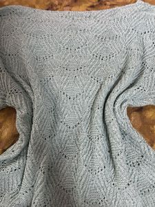 Crochet One Side Off Shoulder Top Turquoise