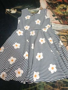 Striped Flower Girls Dress