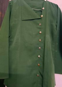 Green Button-Down Tunic