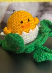 Crochet Chick Keychain
