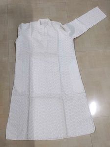 Festive Wear Long White Kurta