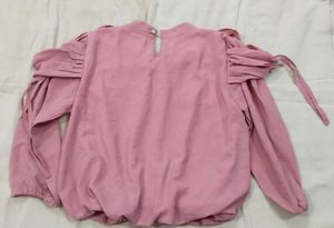 Pink Pleated Top