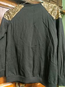 Femella Sweatshirt Top With Sequence Work (XL)
