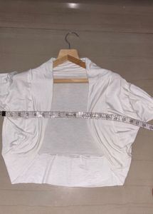 White Cropped Cardigan