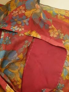 New Pretty Pink Floral Saree