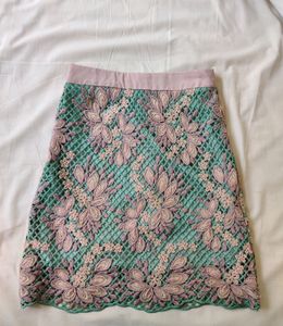 Pink Floral Skirt