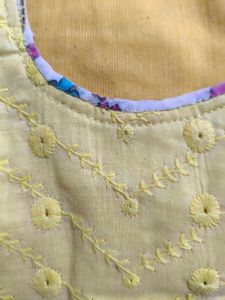 Yellow Embroidered Top