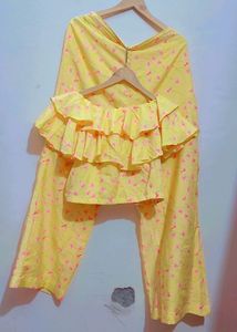 Yellow 2 Pc Dress For Girl Or Women