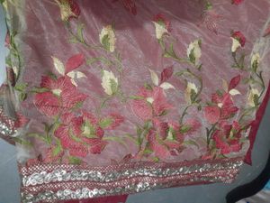 Designer Maroon Sares With Stiched 3/4blouse