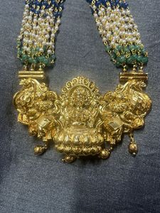 Elegant Beaded Lakshmi Necklace