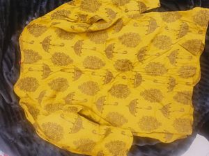 Yellow Printed Tunic Top