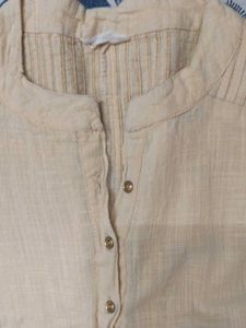 Men's Light Yellow Kurta