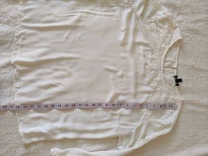 Elegant  off - White Lace Top