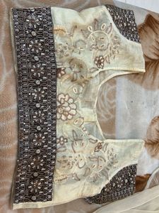 Embroidered Net saree with blouse